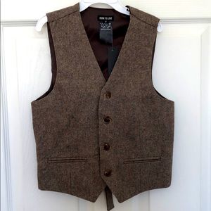 Boys Tweed-front Vest